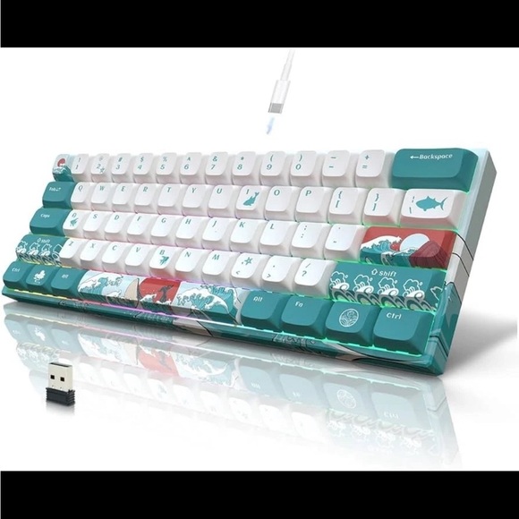 Wave Design Mechanical Keyboard - Picture 2 of 5
